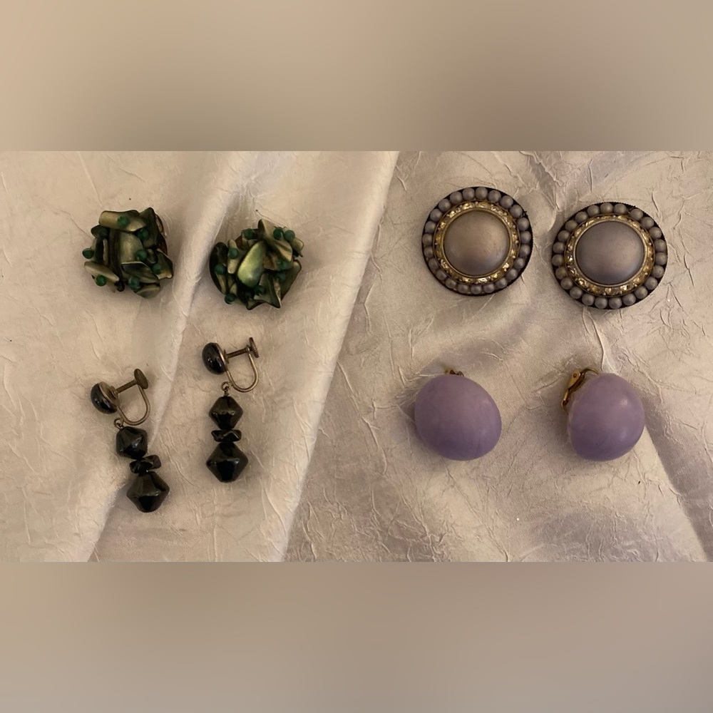 Vintage clip on earrings
